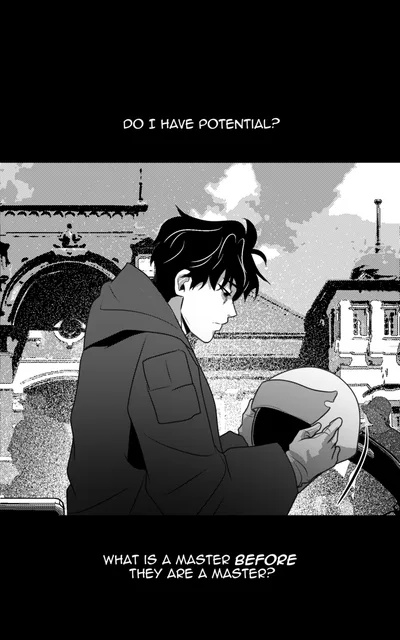 Manga rain scene before colorization